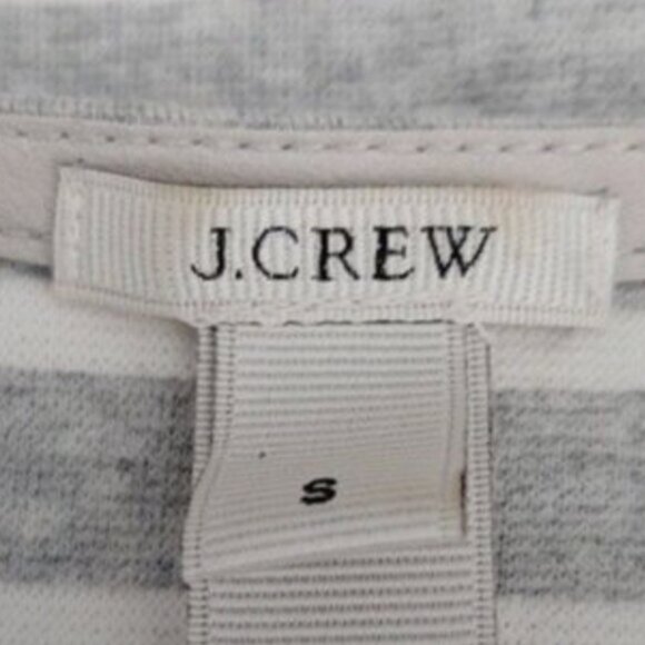 J. CREW / Striped Jeweled Neckline Tank Top Gray & White Sleeveless Sz S - Picture 11 of 11